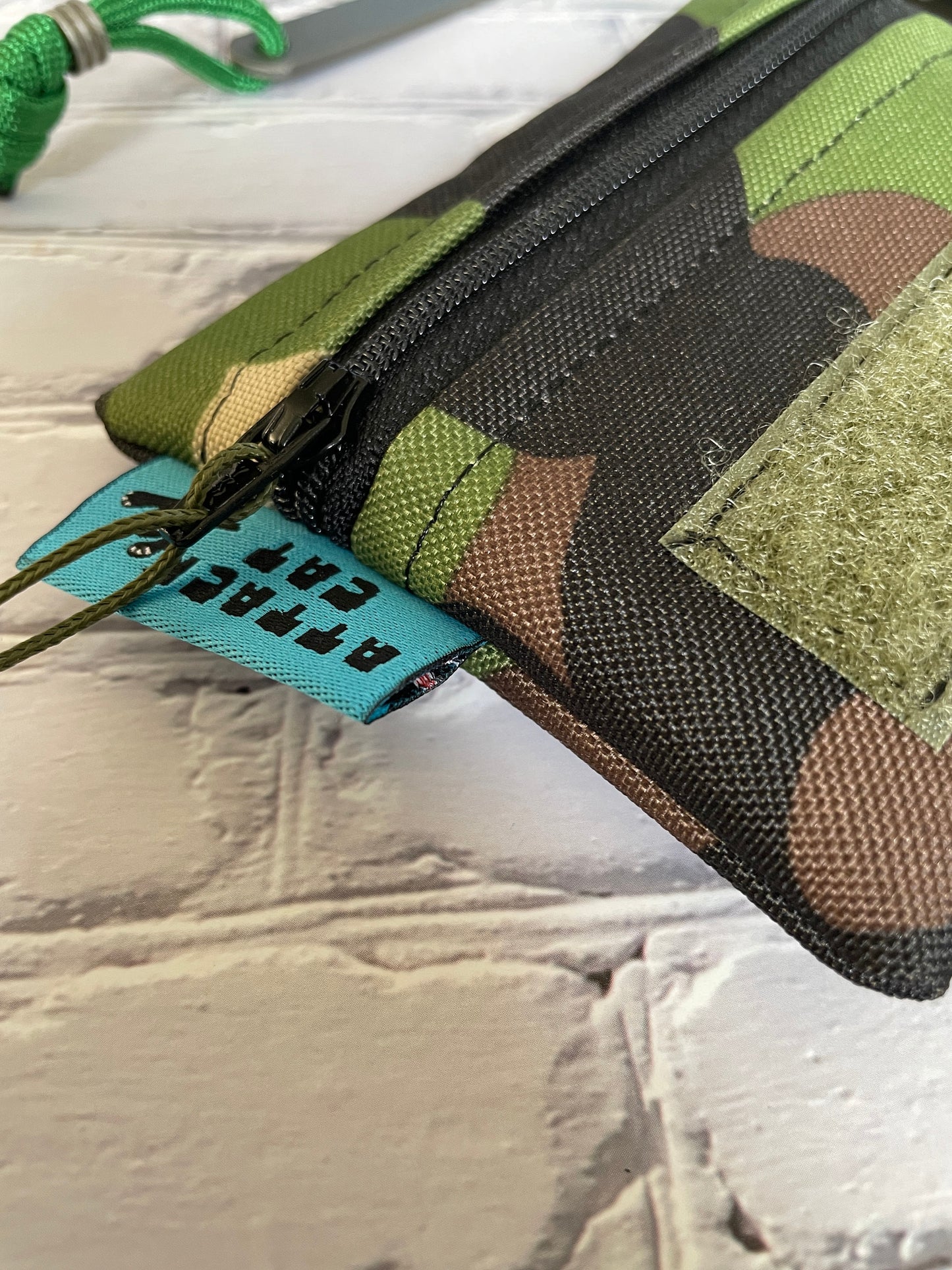 Otter Tex and Velcro Mini Pouch- Camo with OD Green Velcro