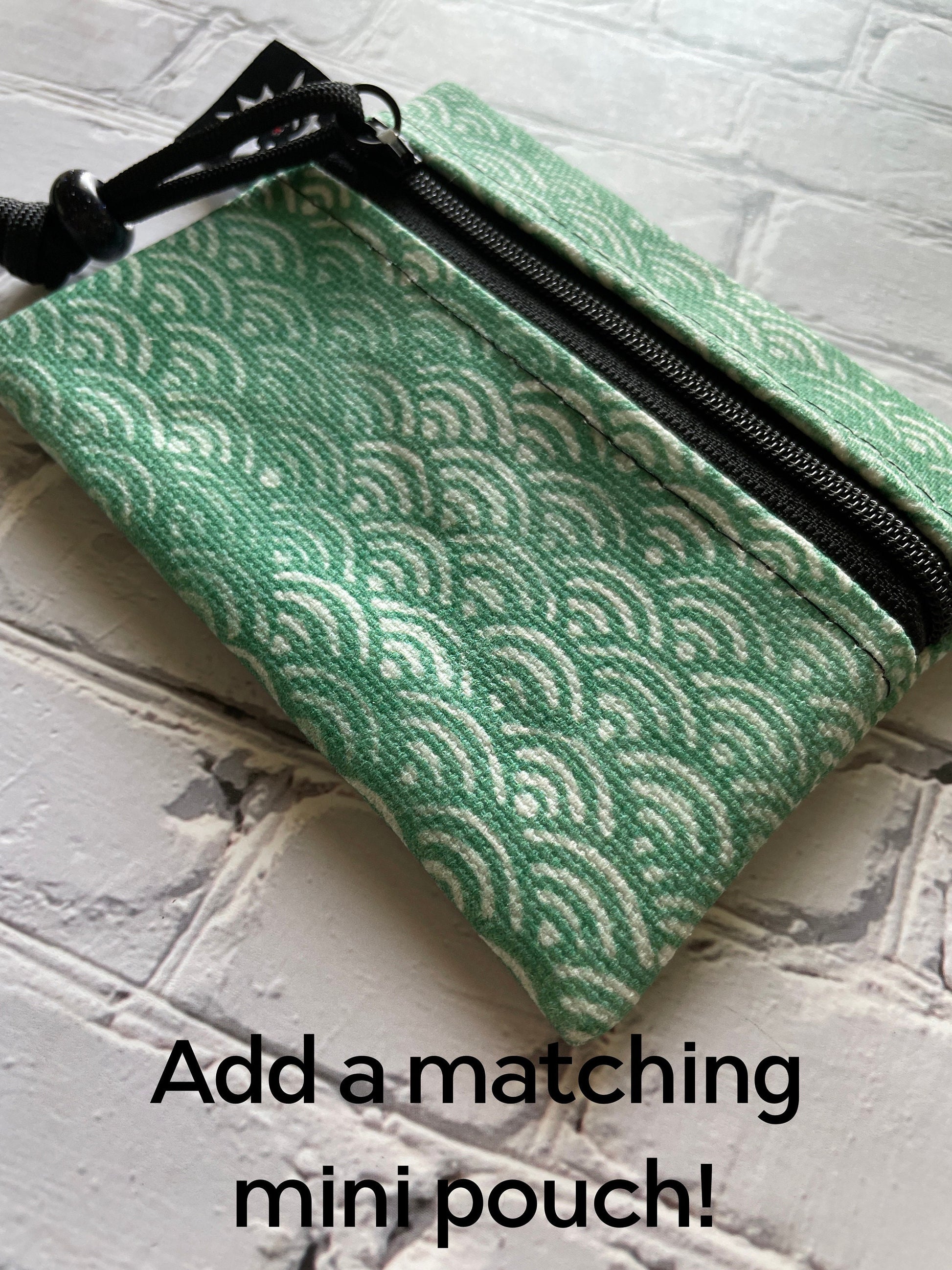 Japanese Block Print Bag in Jade