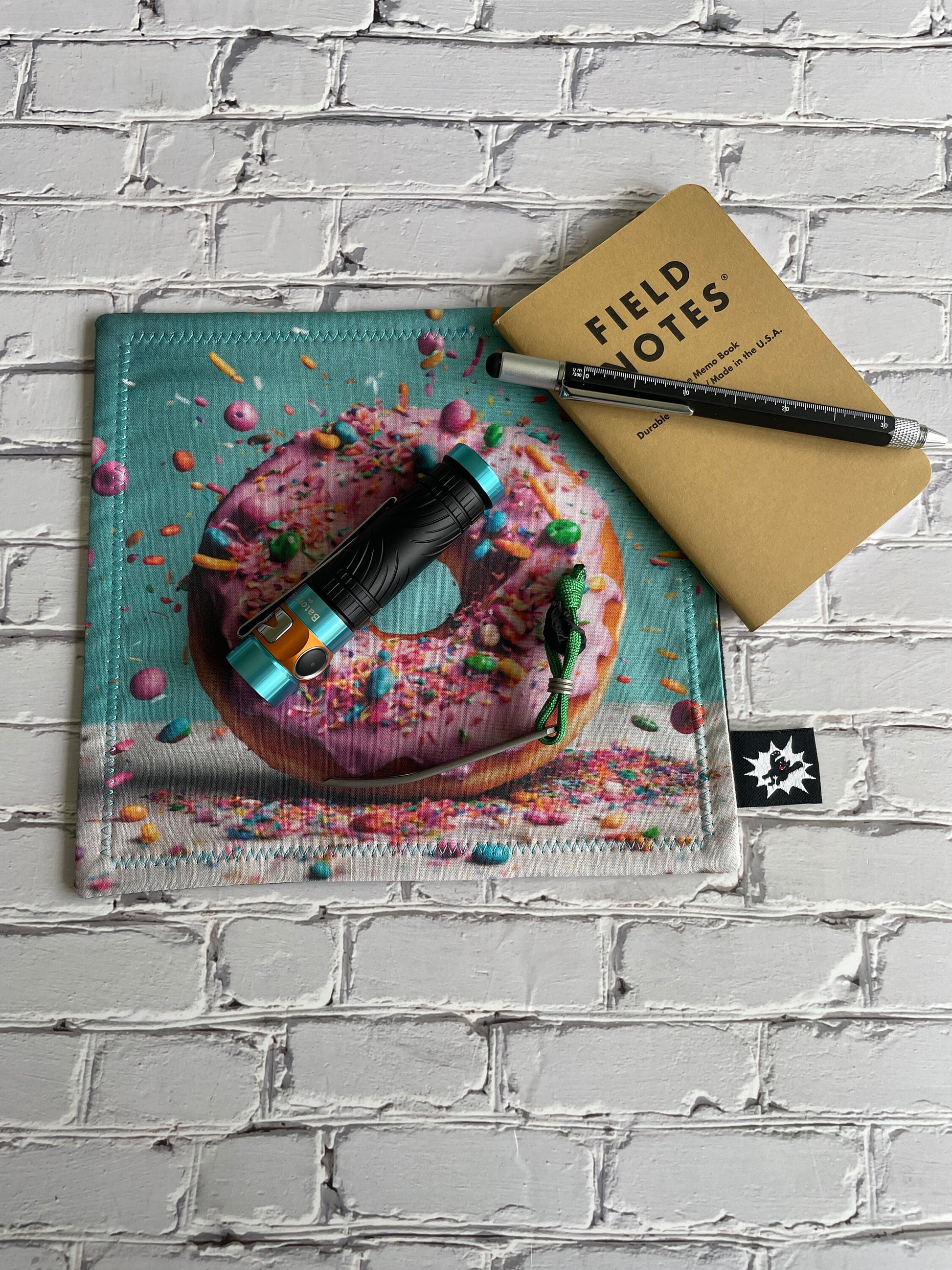 EDC Hank Limited Edition | EDC Gear Hankerchief | Hank for Bag, Pouch, Or Tray | Donut Explosion | Dessert Warrior | Breakfast Club Edc