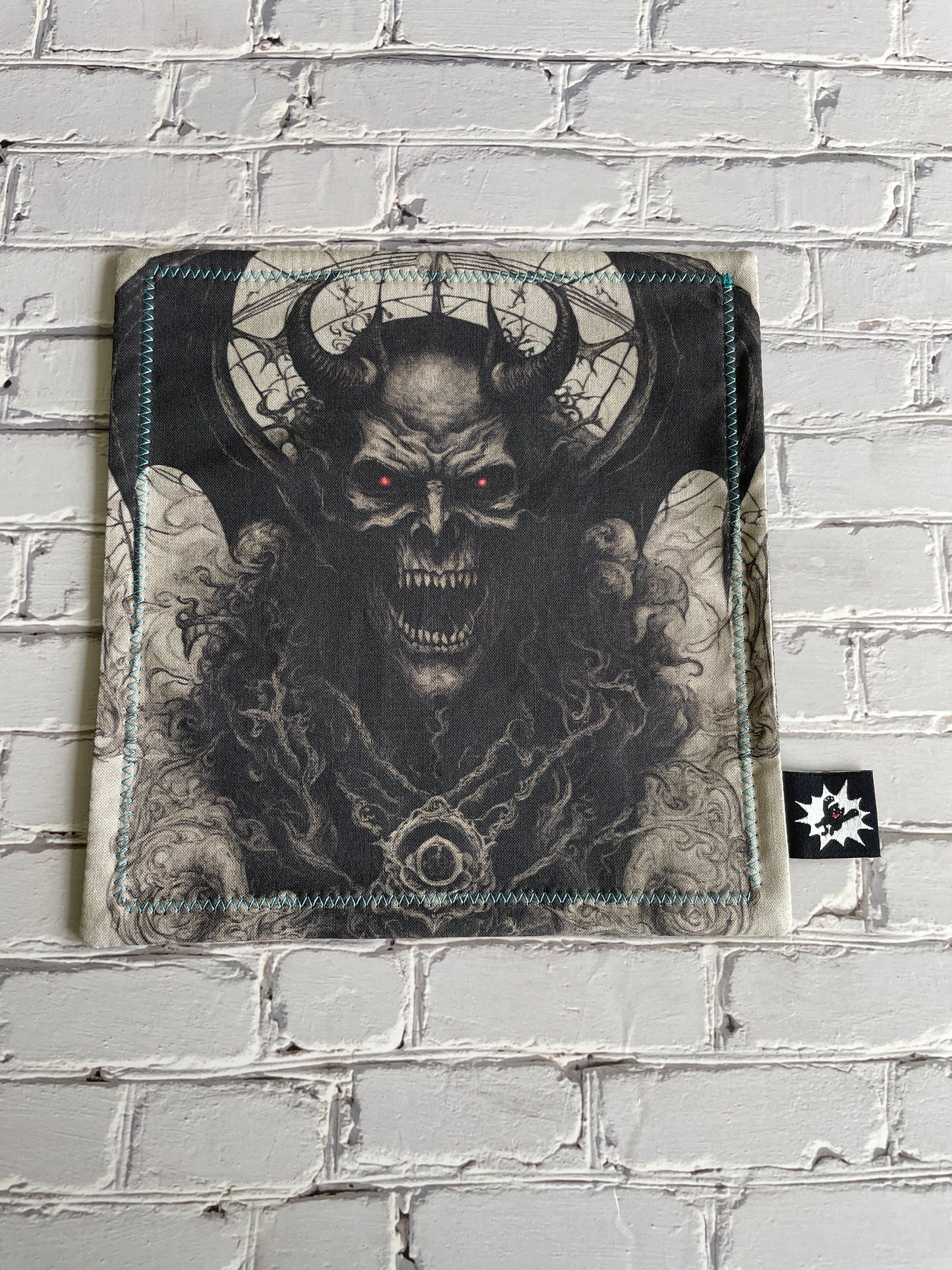 EDC Hank Limited Edition | EDC Gear Hankerchief | Hank for Bag, Pouch, Or Tray | Devil Skeleton | Spooky Scary | Death Metal | Satan Monster