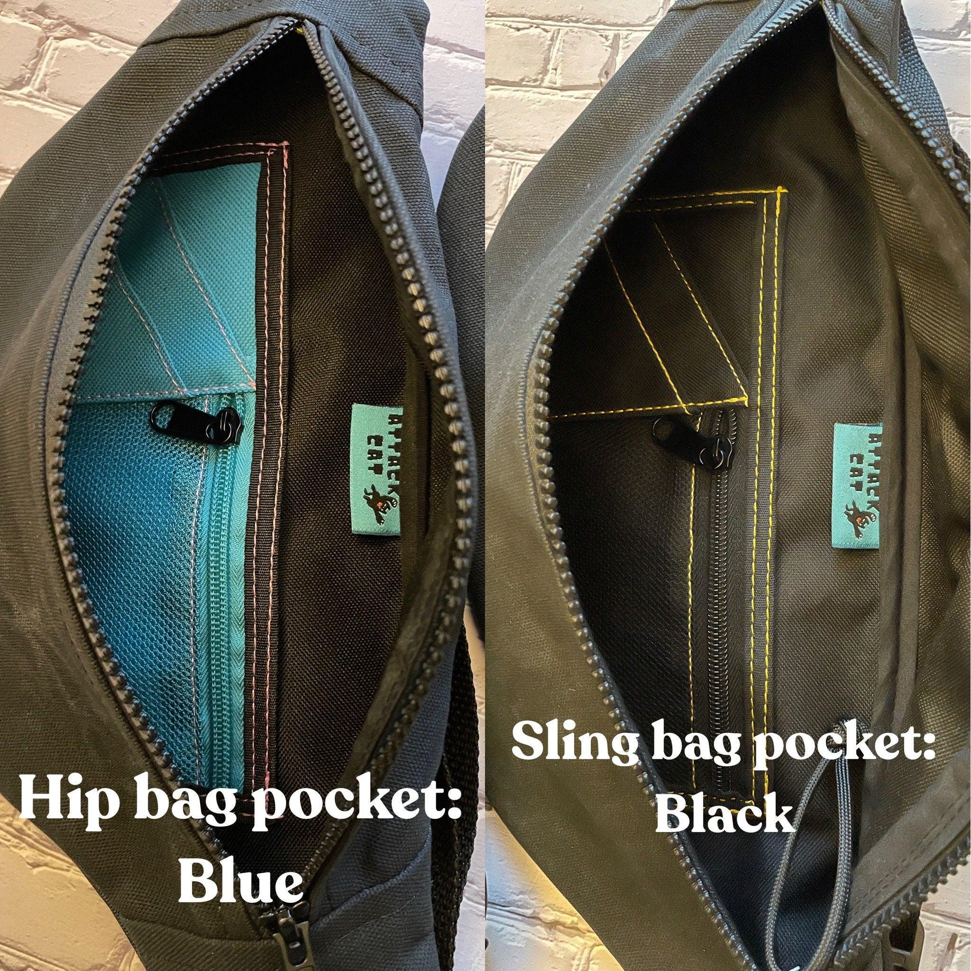 Teal Waxed Canvas Sling Bag