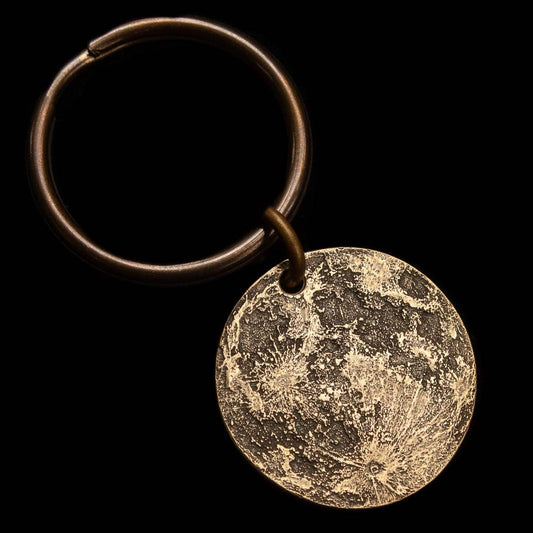 Harvest Moon Brass Keychain