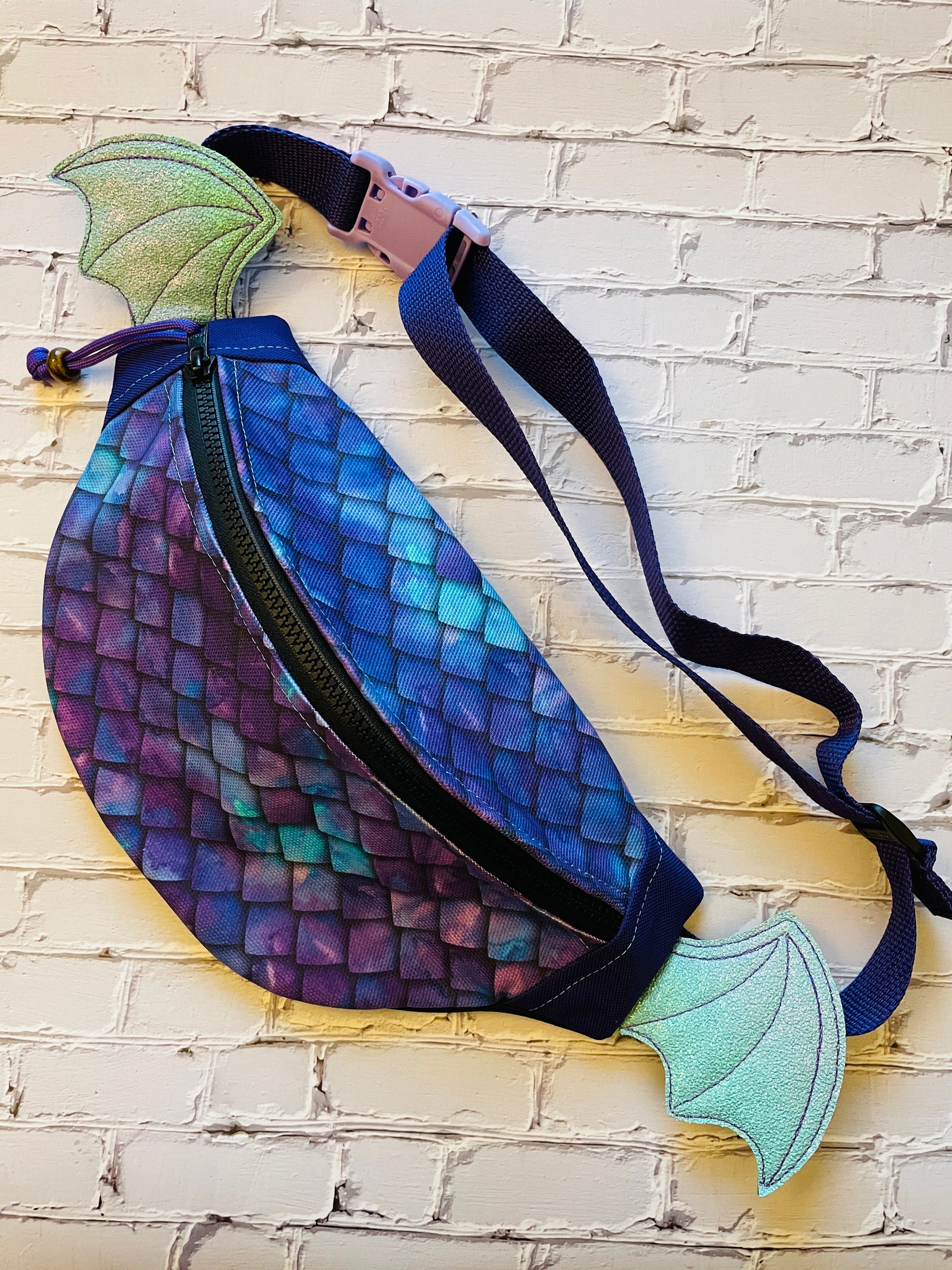 Dragon Wing Fanny Pack | Fantasy Bum Bag | Roller Skate Bag Plus Size | Sling Bag for Women Girls Boys | Canvas Purse Stylish | Perfect Gift