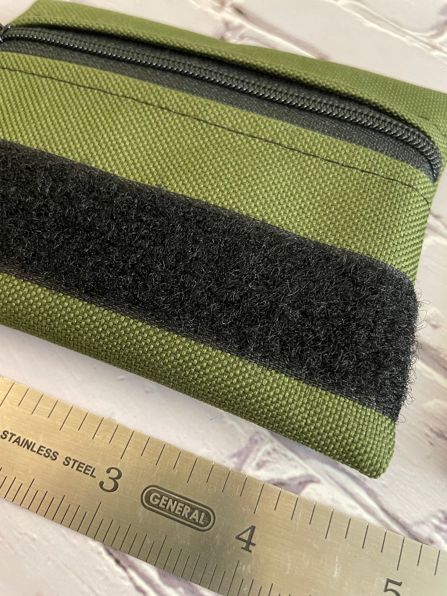 Otter Tex and Velcro Mini Pouch- Olive with OD Green Velcro