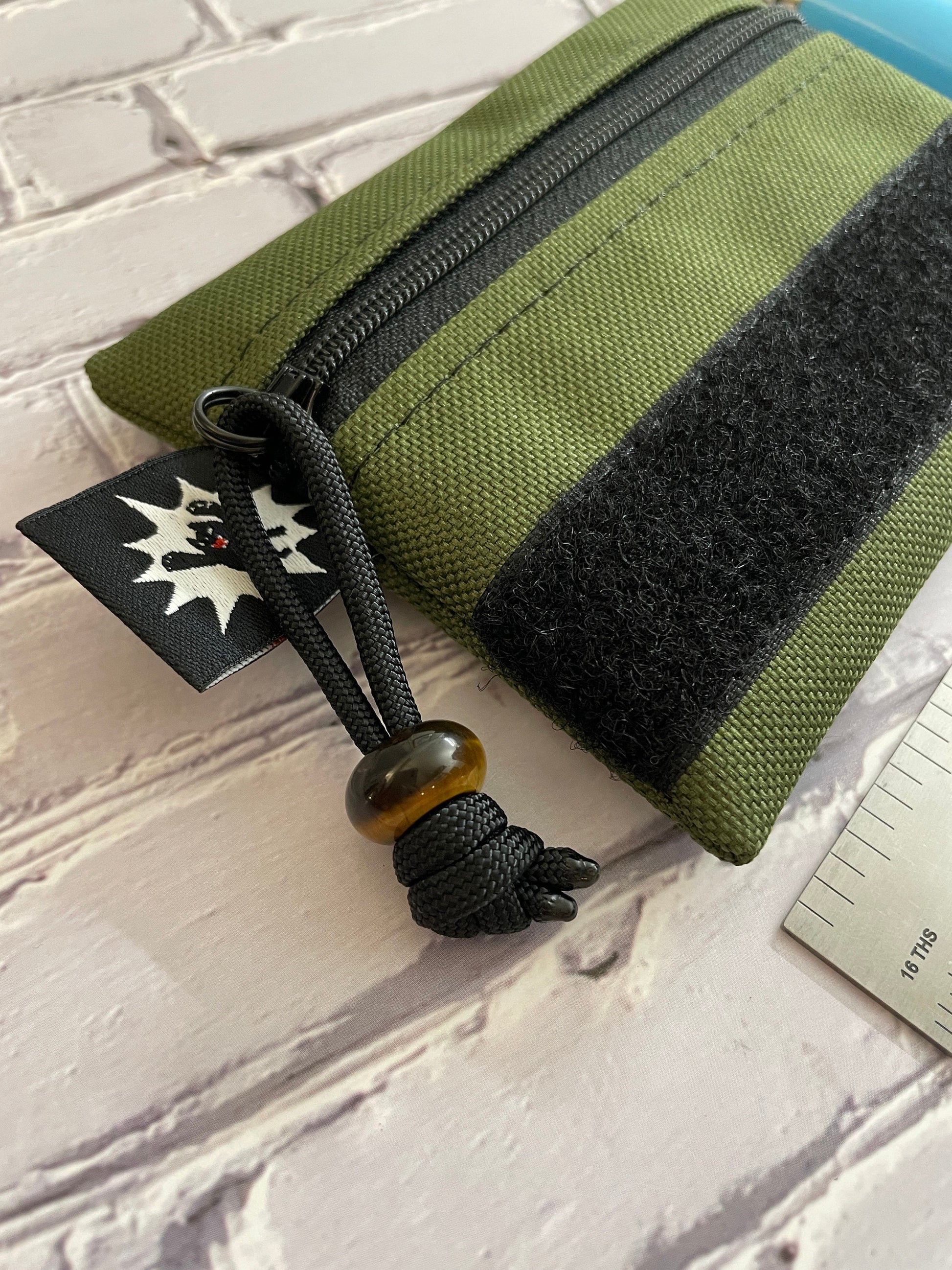 Otter Tex and Velcro Mini Pouch- Olive with OD Green Velcro