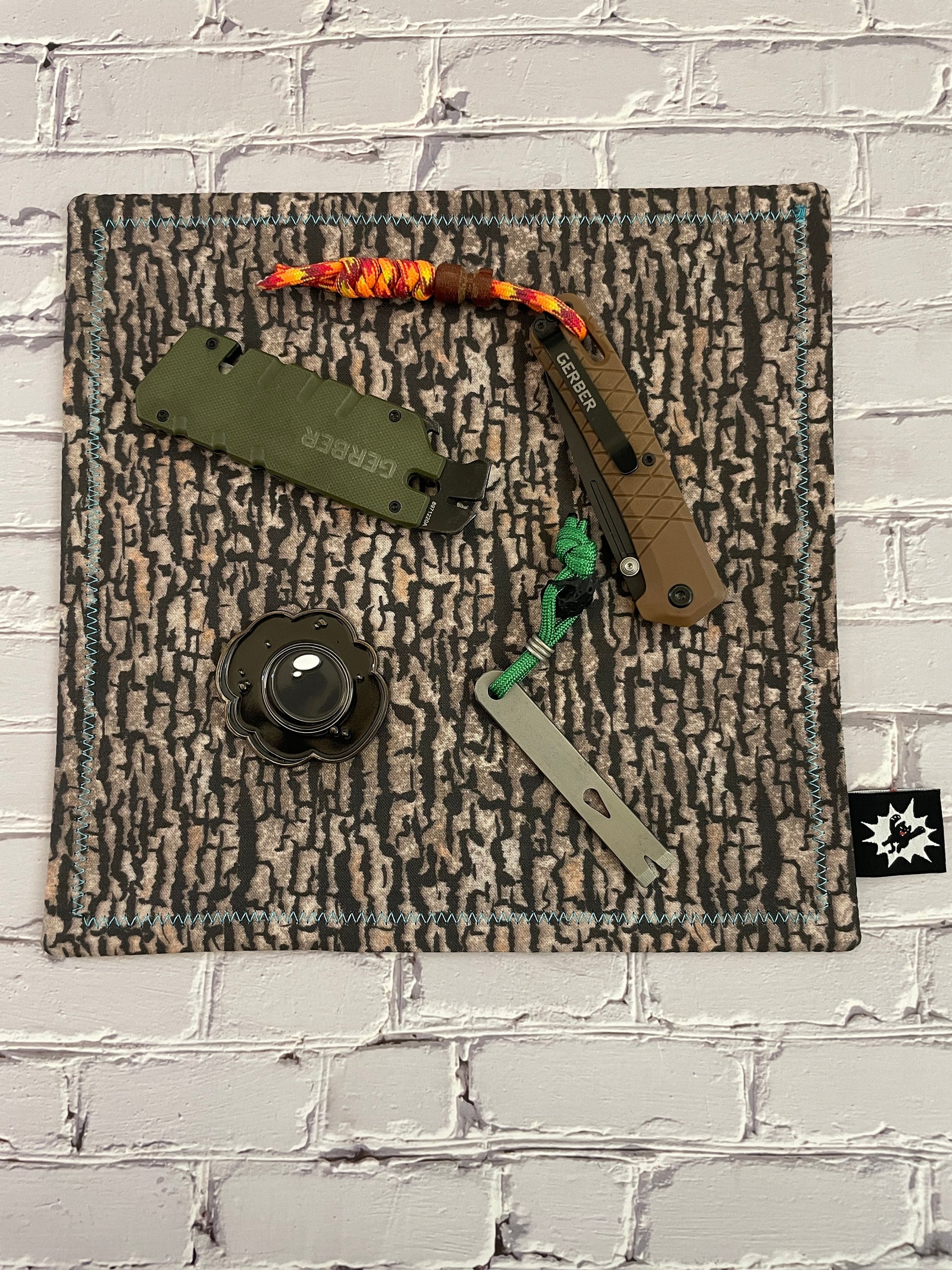 EDC Hank | Handkerchief Every Day Carry | EDC Gear | Hank For EDC Organizer Pouch | Cloth Tray | Flannel or Micro Fiber | Tree Bark